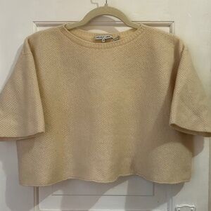 Helmut Lang Italian Cashmere Crop Pullover Sweater